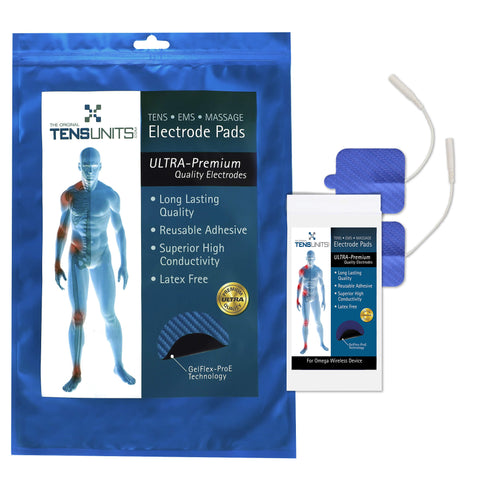 Ultra Premium: Optimal Comfort 10 Blue Mesh Electrodes, Sqaure 2"x2"
